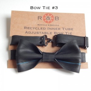 Inner tube bow tie by Recycle and Bicycle