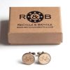 wooden bicycle cufflinks cycling gift fathers day