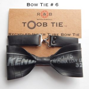 recycled inner tube bow tie cyclists gift