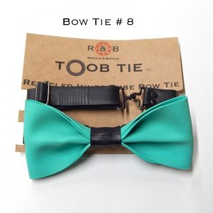 recycled inner tube bow tie