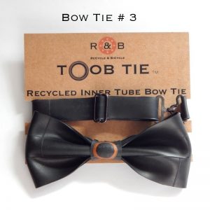 recycled inner tube bow tie