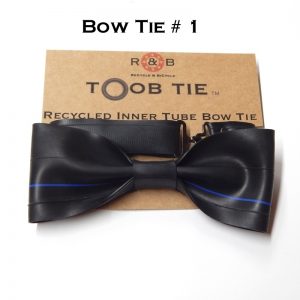 upcycled inner tube bow tie