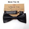 plain black inner tube bow tie