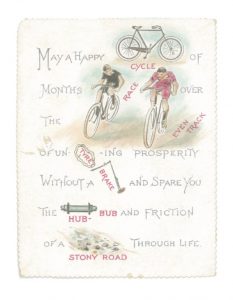 Cycling greetings card