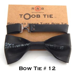 upcycled inner tube bow tie