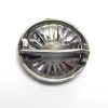 etc silver domed pin badge