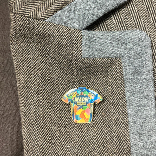 retro mapei cycling jersey badge